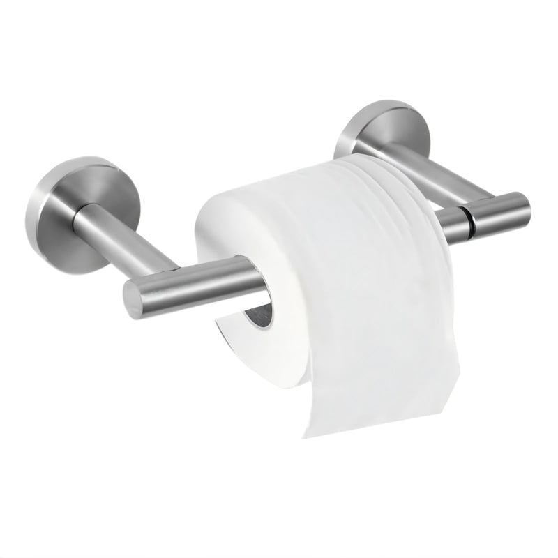#304 Stainless Steel Toilet Paper Holder,Round Design,Brushed Nickel Brushed Nickel-two Parts Two parts