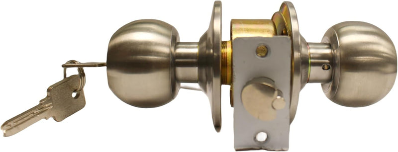 Stainless Steel Entry Door Knobs Lock Privacy Home/Office/Commercial Room Room Parts Brushed Lockset