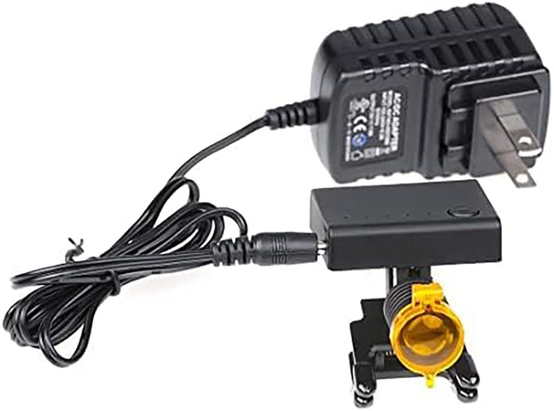 Powerful LED Headlight Headlamp for Dental Loupes Wireless Medical Spotlight with Optical Filter Clip-on Design, Black