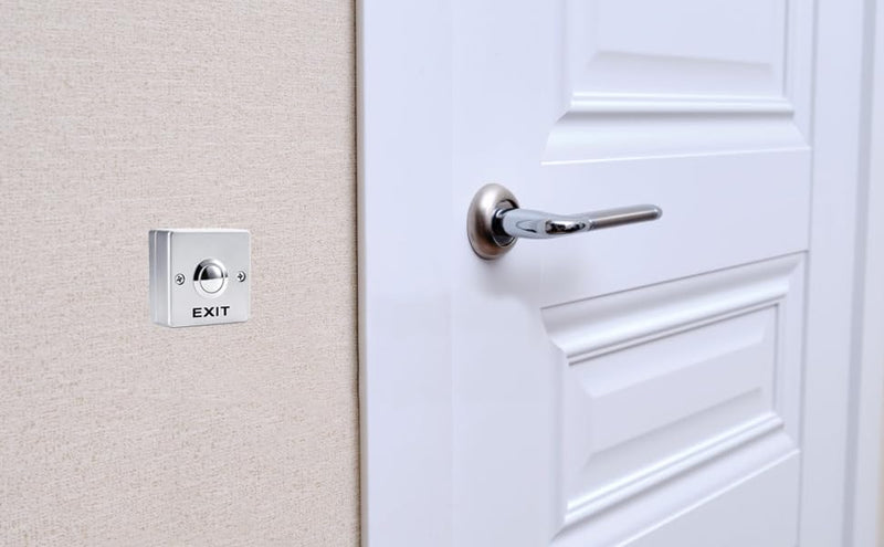 Push to Exit Button for Door Access Control System Zinc Alloy Shell NO/COM Output Square Shape 4pcs Z53 4PCS