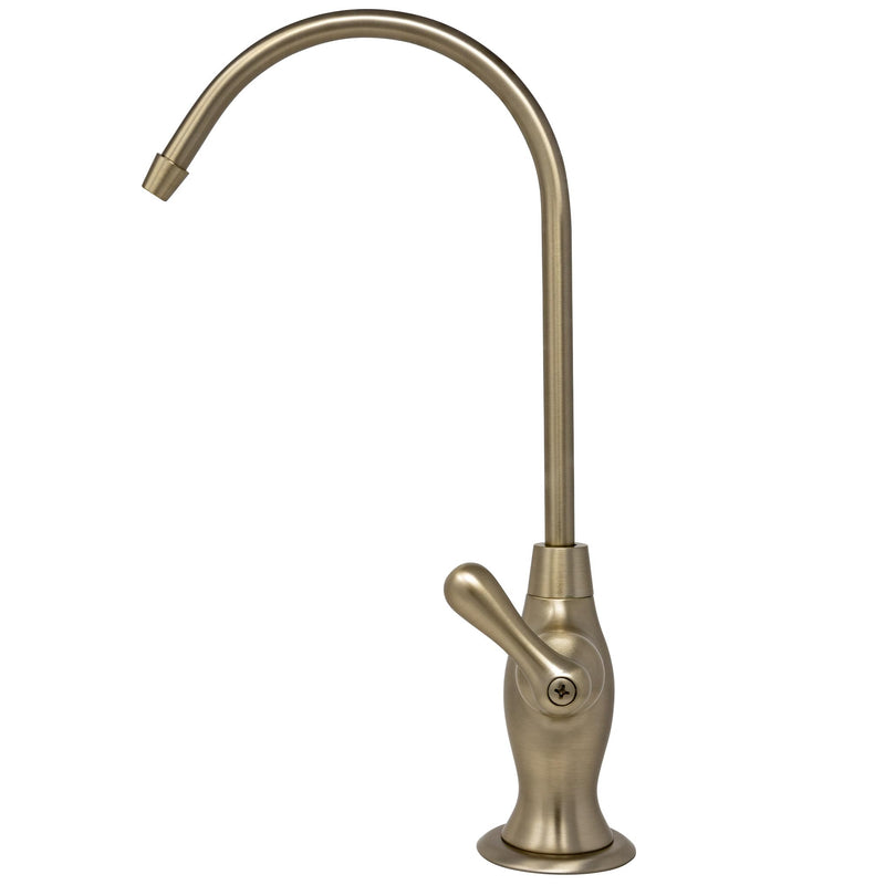 Metpure NSF Certified Non-Air-Gap RO Faucet, Champagne Gold, Vase Style
