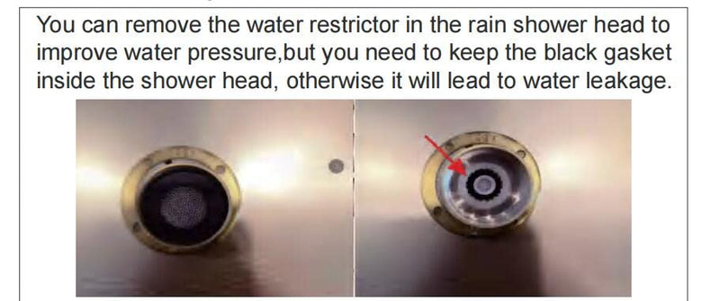 Gabrylly 10" Rain Shower Head, Rainfall Ceiling Mount Shower Head, Oil Rubbed Bronze, 2.5 GPM Water Flow