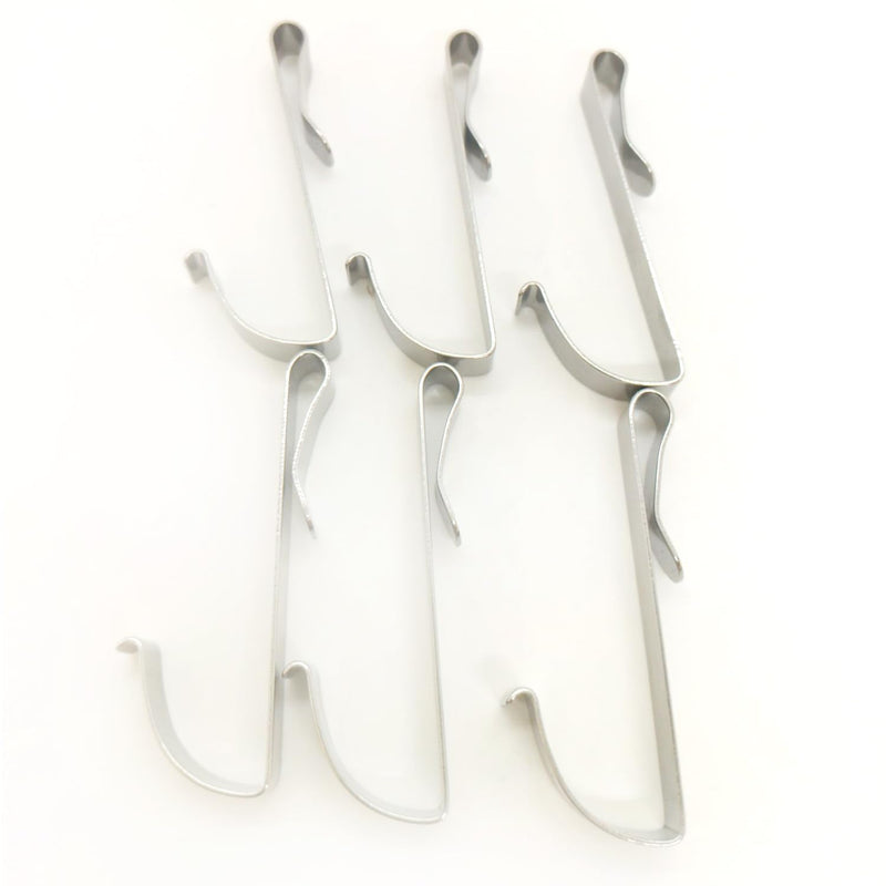 24 pcs Snap-On Hooks, J Hook for Wire Shelving Small Hook Multi-Purpose Shower Glass Door Hooks Grid Hooks for Wire Shelving