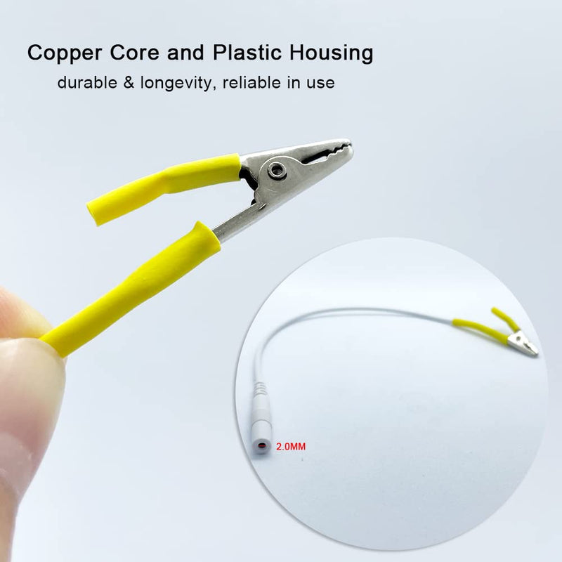 10 Pcs Electrode Lead Wires Cable Clip
