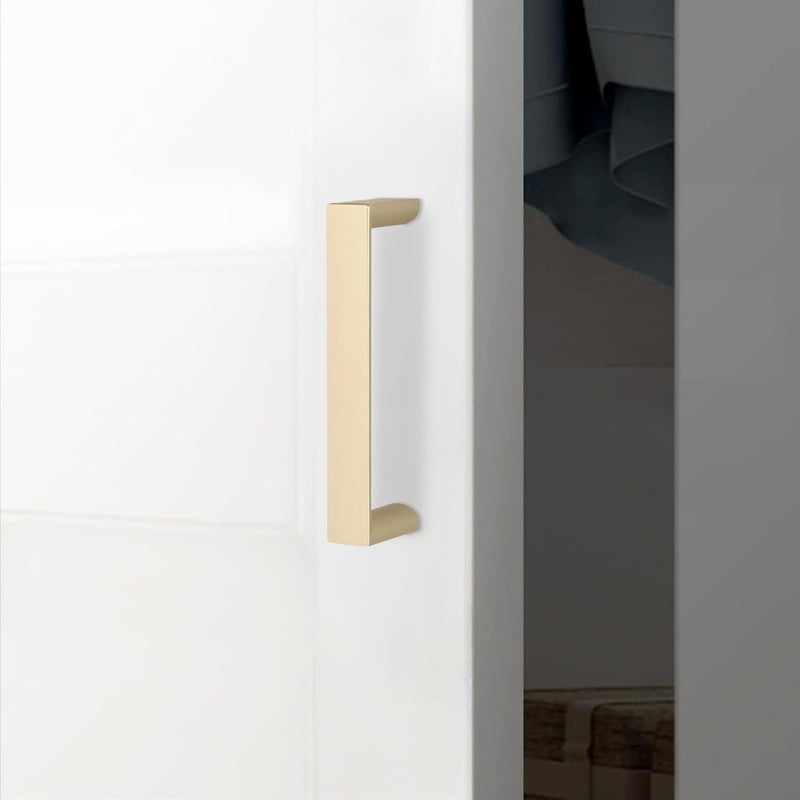 10 Pack Brushed Gold Cabinet Pulls 3 Inch(76mm) Hole Center Drawer Pulls Cabinet Hardware Kitchen Cabinet Handles for Bathroom Dresser Pulls 3'' Hole Center(76mm) 10