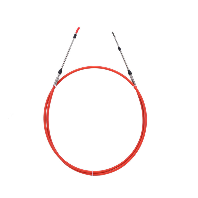 Boat Throttle Control Cable 8 Feet (Red) Outboard Rotary Steering Cable for Most Single Station Boats