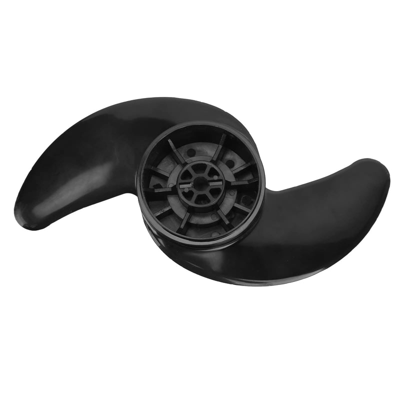 2 Blade Plastic Outboard Propeller Kit - Electric Trolling Motor Parts for 50lb-88lb Outboards, 12V-24V Motors, Black