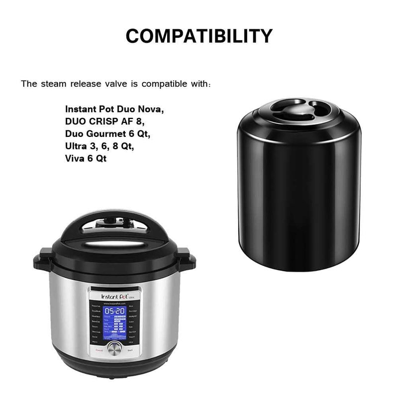 Steam Release Valve Handle for Instant Pot Duo Nova, DUO CRISP AF 8, Duo Gourmet 6 Qt, Ultra 3, 6, 8 Qt, Viva 6 Qt/Pressure Cooker Replacement Accessories