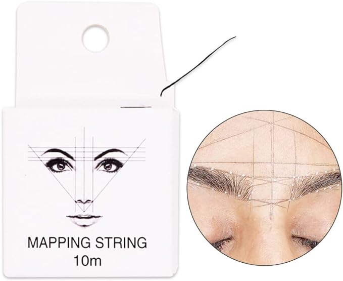 Eyebrow Mapping Tool, Pre-inked Bamboo Charcoal Eyebrow Tint String | Makeup Accessories Eyebrow Ink Thread for Friends, Classmates, Partners Gifts - NewNest Australia