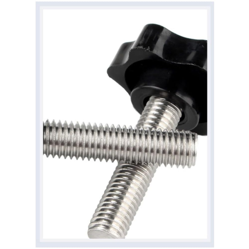 4Pcs M10 x 70mm Star Clamping Knob Grip Thumb Screw Head Diameter 38mm Knobs Nut Screws Tightening Thread Replacement Machine Handle M10x70mm(4Pcs) Black 4