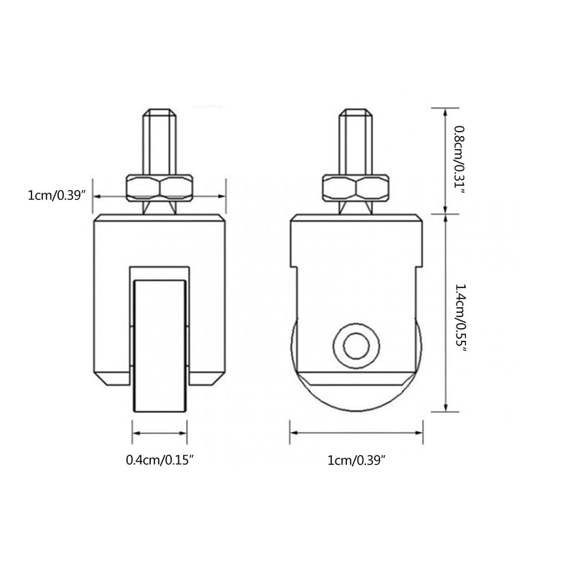 NUEAYMS Roller Contact Point for Dial Gauge 10mm Diameter Wheel M2.5 Thread Dial Gauge Accessories Stainless Steel Dial Metric Dial Contact Point Dial Holder 1/4 Dial