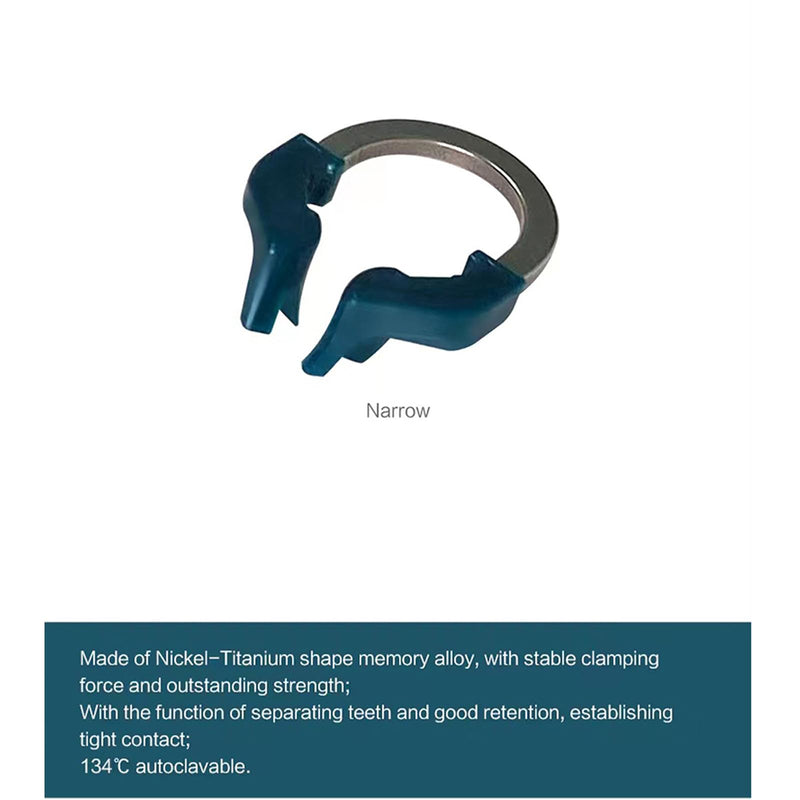 Dental Sectional Matrix Ring Clamp Spring Clip, Autoclavable Nickel Titanium Orthodontic Clamp Rings, Contoured Matrices System for Pre and Post Molars. (R6 QIANLV) R6 QIANLV