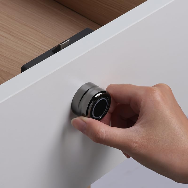 Handle Design Fingerprint Cabinet Drawer Lock, for Wooden Furniture,Wardrobe,FilesStorage Cabinet,Dressing Table