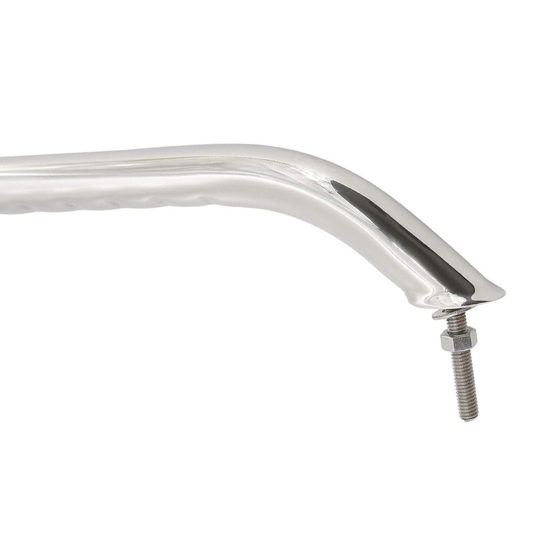 NovelBee 2pcs Boat Grab Handle,Polished Stainless Round Grab Handle Hand Rail with Finger Grip,Flange,Stud (Stud to Stud Distance:8-5/8”)