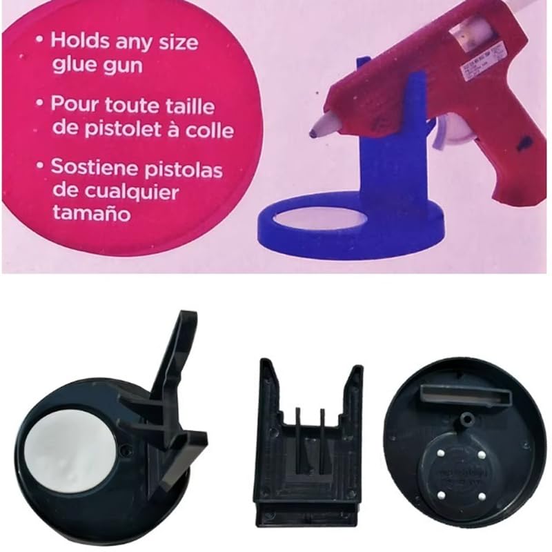 2 Pack Hot Glue Gun Holder Stand Organizer with Non-Stick Pad Universal Handy Table Top Support Storage Base for Mini Hot Melt Glue Guns Kit Crafts DIY Arts Home Quick Repairs