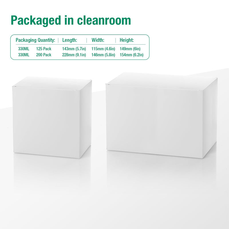 Large Disposable Weighing Boats 330ml 125 Pack – Translucent White - Food-Grade Anti-Static Polystyrene for Laboratory, Scientific, Culinary, Precise Measuring, Durable, Leak-Proof, Easy-Pour