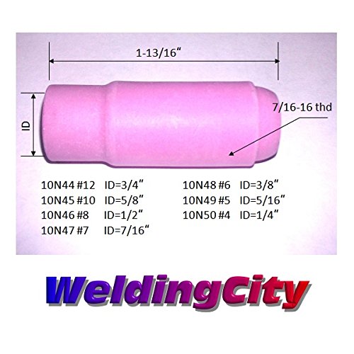 WeldingCity TIG Welding Accessory Kit (.040"-1/16"-3/32"-1/8") Collet-Collet Body-Ceramic Cup-Gasket-Back Cap for Torch 17, 18 and 26 Series Lincoln Miller Hobart ESAB Weldcraft CK AHP (T5) 17-pcs (.040"-1/8")