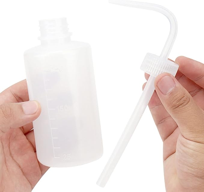 aitee069iorr Eyelash Washing Bottle, Lab Squirrel Bottle Plastic Squeeze Bottle for Succulent Watering Eyelash Extension Tool White - NewNest Australia