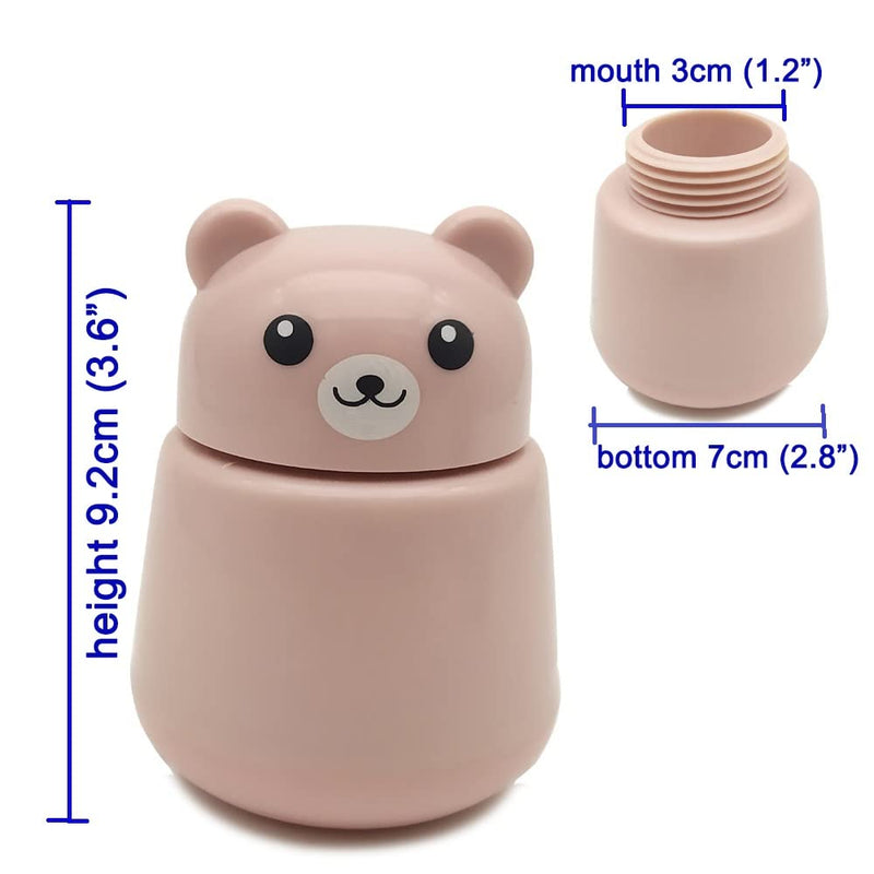 CoaGu Bear Pill Crusher & Splitter Kit - BPA-Free Combo for Pills/Tablets, FDA-Compliant Fine Powder, Nursing Home & Travel Pink&white