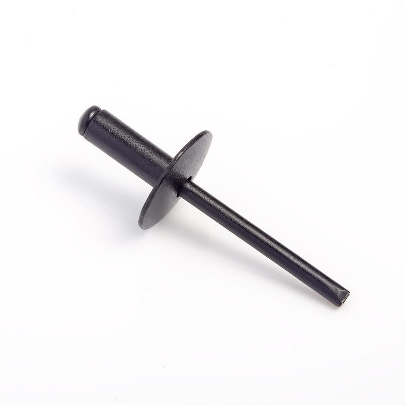 100pcs ALL Black Large Flange Blind Rivets, Aluminum, Flange Diameter 3/8" (10mm), Pop Rivets Assortment Kit Blind Rivet, 1/8" x 1/2", Grip Range (7-9mm) 1/8*1/2" - NewNest Australia