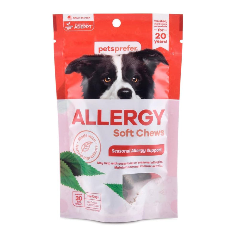PetsPrefer Soft Chews for Dogs, Skin and Coat Support with Apple Cider Vinegar and Licorice Root, Supports Immune Health, Pork Flavor, 30 Count (Pack of 2) 4.32 oz (Pack of 2)