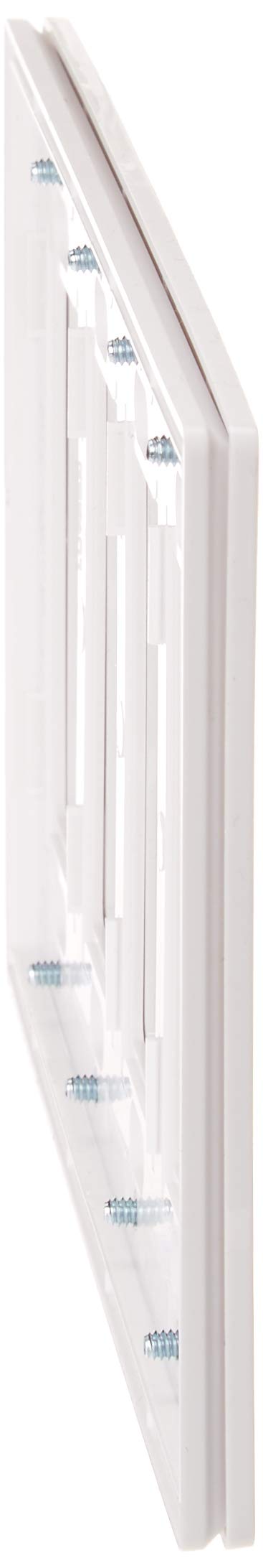 Lutron Claro 4 Gang Decorator/Rocker Wallplate, For Light Dimmers, Switches and Accessories, Snap-On Installation, No Visible Screws, Gloss, CW-4-WH, White 1 Pack