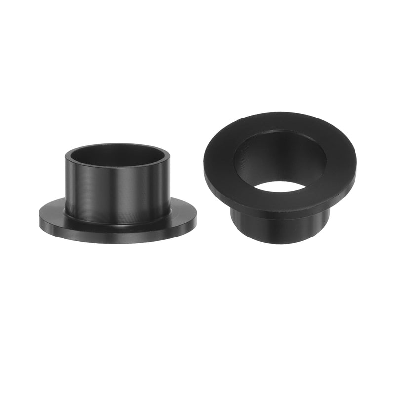 HARFINGTON 8pcs Flanged Sleeve Bearings Plastic Bushings 16mm Bore x 18mm OD x 12mm Length Black POM Bushings