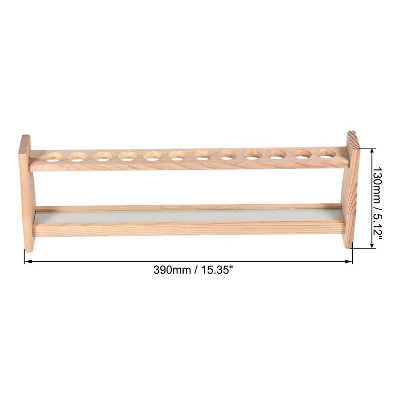 uxcell Wooden Test Tube Holder Rack 12 Wells for 25ml Centrifuge Tubes