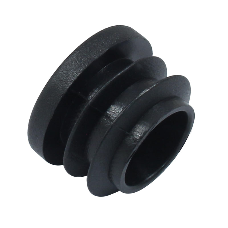 12 Pack 3/4 Inch (19mm) Round Plastic Hole Plugs, Black Pipe Tubing End Cap for Round Metal Tube Diameter: 3/4" 12 Pcs