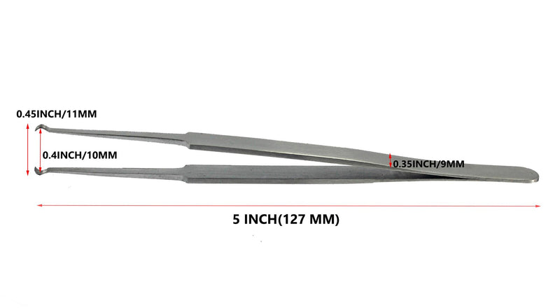 Lock Pin Tumbler Tweezers for Locksmith Pinning & Rekeying Kit Stainless Steel Straight Round Open Slot Tweezers Metal Wire Holding Tweezers Locksmith Tools