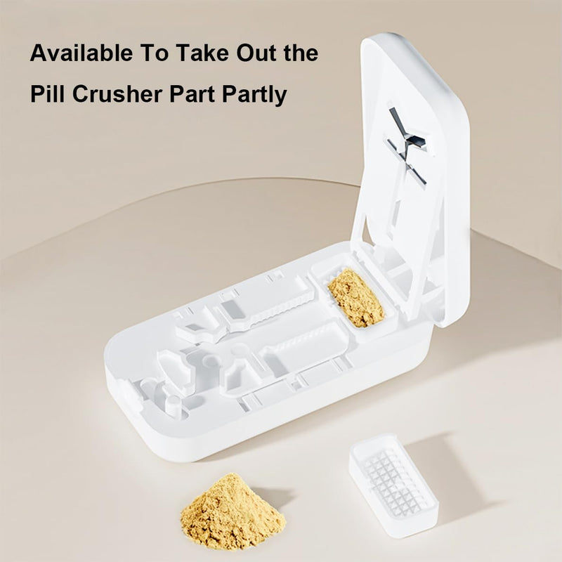 Professional Pill Cutter with Centering Device Safety Blade for Small and Large Tablets, Works for 1/4,1/3 and 1/2
