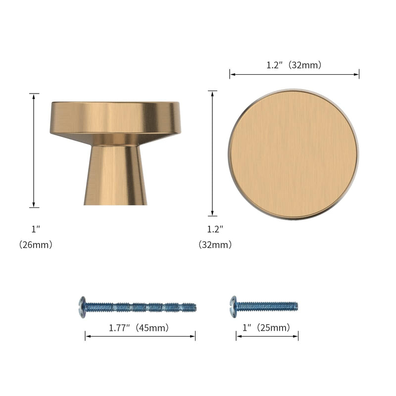 30 Pack Champagne Bronze Cabinet Knobs, Kitchen Knobs knob 30