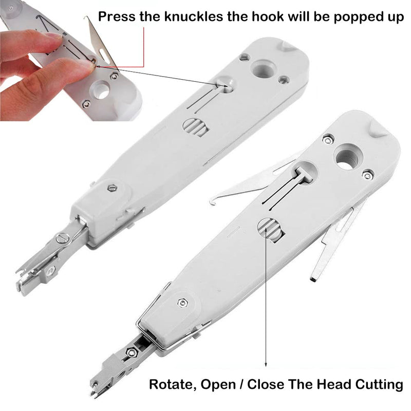 Punch Down Tool, Multifunction Krone Type IDC/Network Wire Cat5 & Telephone Impact Terminal Insertion Tools