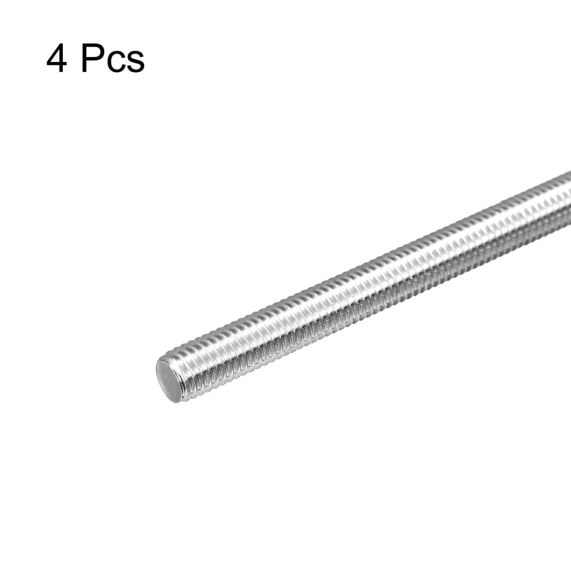 MECCANIXITY Fully Threaded Rod M8 x 110mm 1.25mm Thread Pitch 304 Stainless Steel Right Hand Threaded Rods Bar Studs 4 Pack