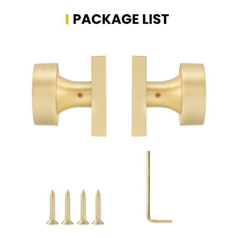 Goldenwarm 1 Pack Gold Door Knobs, Gold Dummy Interior Door Knob, No-Turning Door Dummy Knob for Closet Doors, Zinc-Alloy Heavy Duty