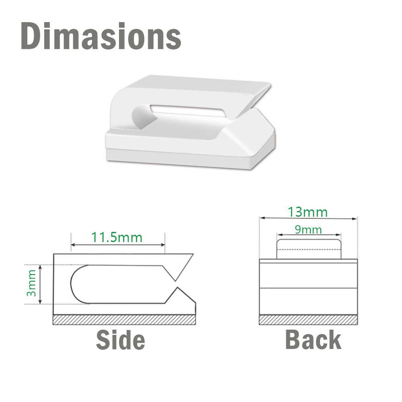 150-Pack Mounting Brackets Fixing Clips for 10mm Wide Waterproof 5050 LED Strip Light, 100 Pack One Side Fixing, Screws Included, 50Pack Self-Adhesive Strip Brackets Holder