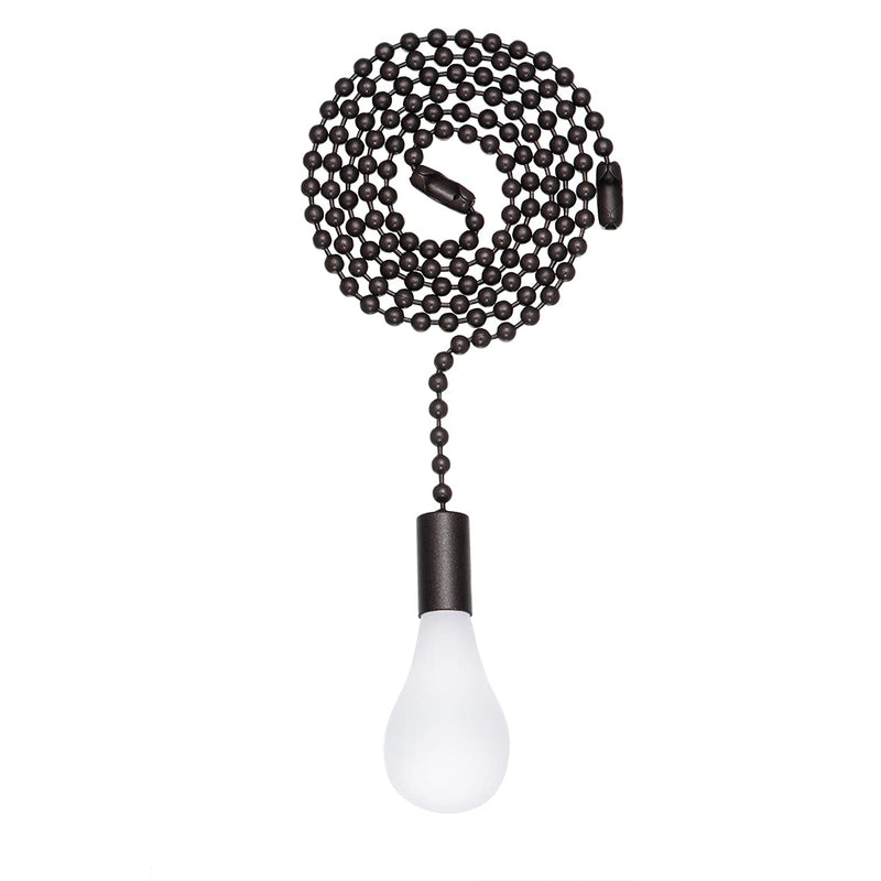 SmoTecQ Lengthened 24 Inch Ceiling Fan Pull Chain Extender with Decorative Frosted Glass Bulb and Fan Cord (ORB) Orb - NewNest Australia