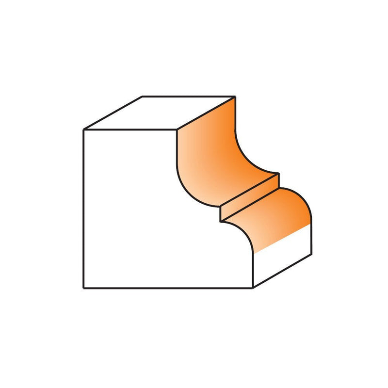 CMT 844.850.11 Classical Ogee Bit, 1/2-Inch Shank, Radius from 3/16 to 1/4-Inch