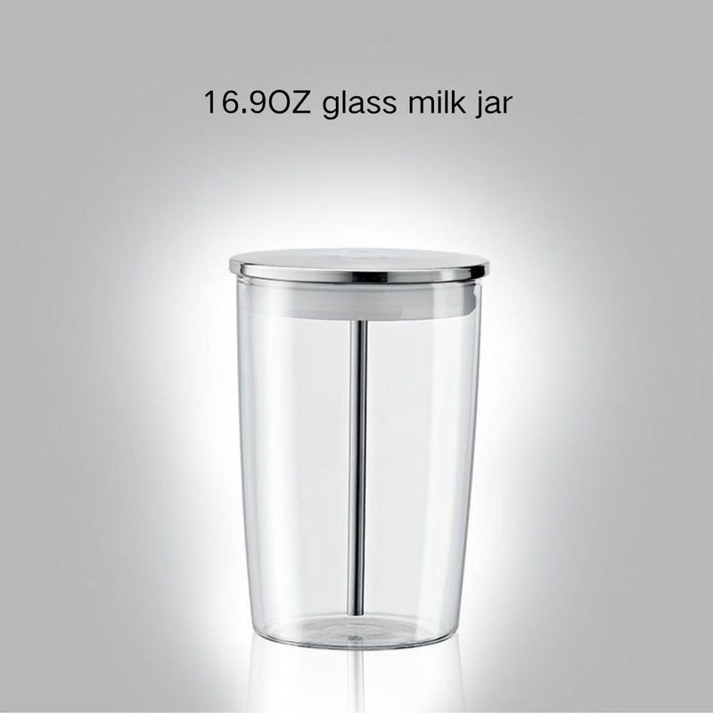 16.9 oz. Glass Milk Storage Container for Jura Automatic Coffee Machines, Clear Glass Milk Container.