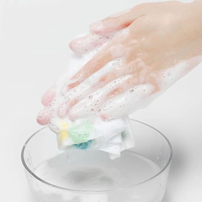 10 Pack Random Color Soap Net for Soap Nets Wash Face Exfoliating Soap Bag Mesh - NewNest Australia