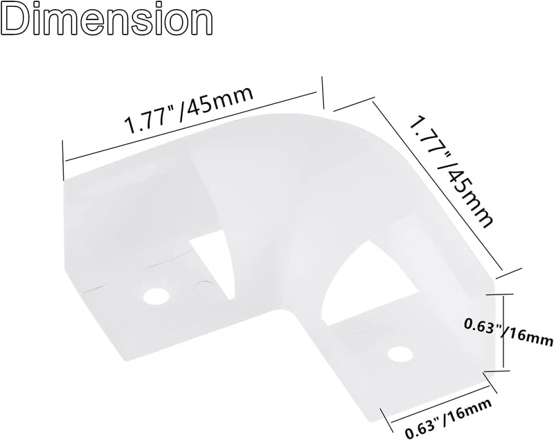 90 Degree Corner Connectors for V Shape LED Aluminum Channel System 16x16mm with Angle Turning Solution (Pack of 10) - NewNest Australia