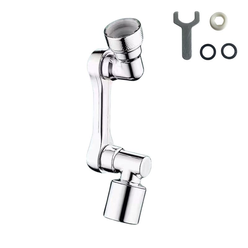 BSPIX 1080° Rotating Faucet Aerator Extender (Plastic) with Aerator Wrench - 22mm Inside Diameter Suitable for 20-24mm Faucets - Dual Models And Robotic Arm for Kitchen/Bathroom 1
