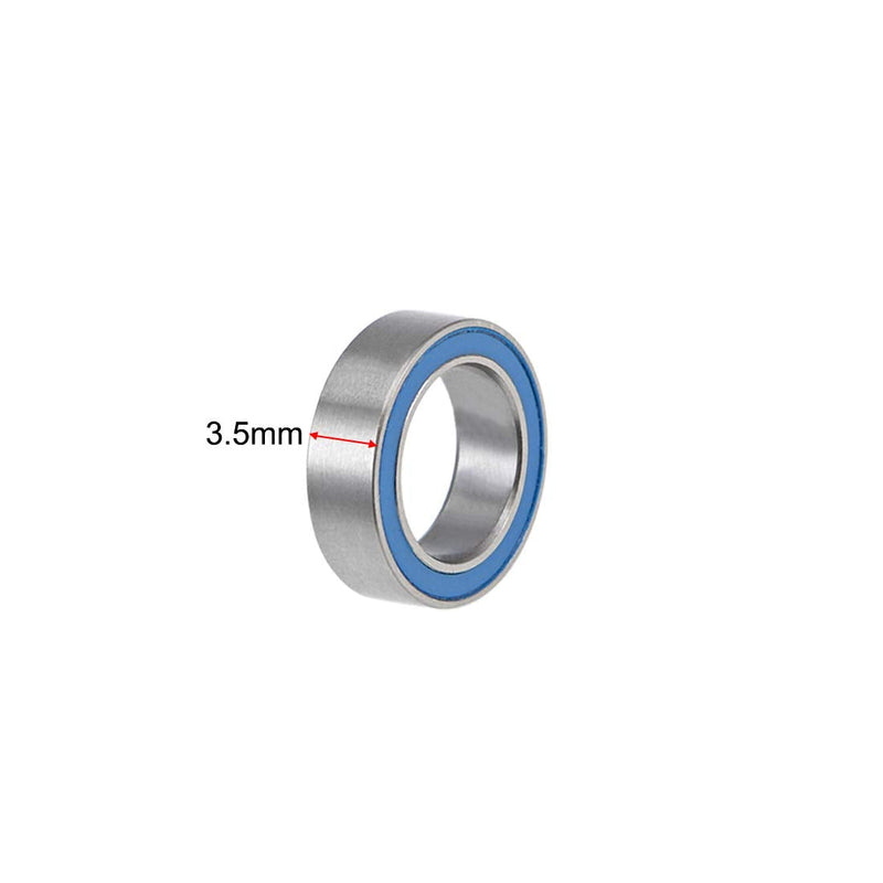 uxcell MR128-2RS Deep Groove Ball Bearings 8mm Inner Dia 12mm OD 3.5mm Bore Double Sealed Chrome Steel Blue Seal Z2 10pcs 8mmx12mmx3.5mm