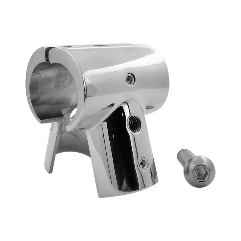 316SS Heavy Duty Boat Hand Rail Fitting- Polished 90 Degree T/Tee Hinged/Split Fitting for1IN Tube or Pipe