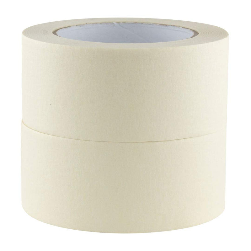 GTSE Masking Tape, 2 Rolls, 2 inches x 55 Yards (164 ft), Multi-Surface Adhesive Painting Tape, Perfect for Painting, Home, Office, School, Art, Crafts, Glass, Vinyl 2" x 55 yds