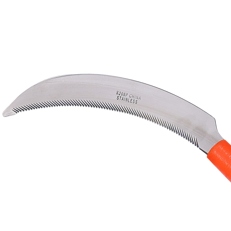 Zenport K208P Harvest Sickle with Plastic Handle, Light Serration, 6.5-Inch Stainless Steel Blade , Orange 1