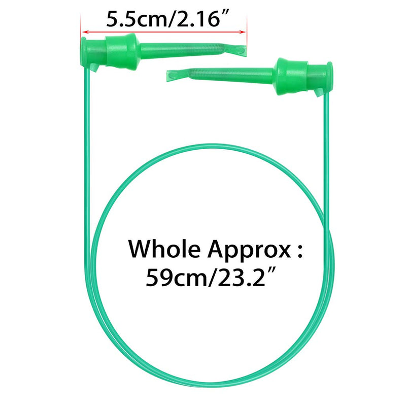 Sumnacon 10 Pcs Multimeter Electrical Test Dual Lead Test Hook Clips - 5 Colors 20 AWG Silicone Flexible Test Cables for Electronic, Component, Testing Connecting