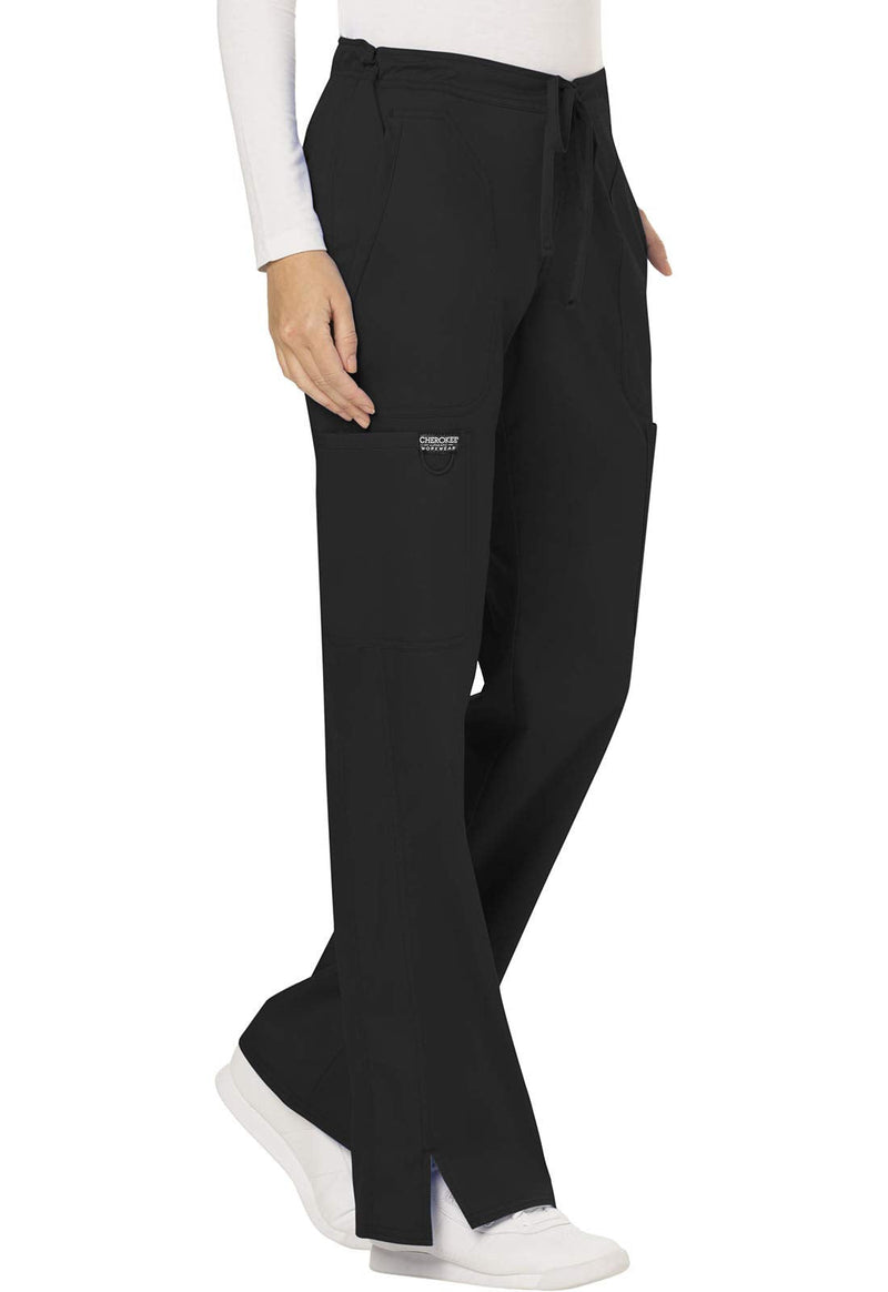 Scrubs for Women Workwear Revolution, Drawstring Scrub Pants, Soft Stretch WW120 Small Black