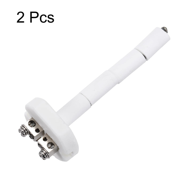 MECCANIXITY 2Pcs 4" K Type Ceramic Kiln Furnace Probe Thermocouple Sensor for Muffle Furnace Oven, High Temperature 0 to 1100°C 2.5x100mm White