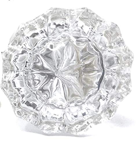 Rousso's Reproductions Affordable Fluted Glass Door Knob Set with all Hardware Needed to Install in Modern Pre-drilled Door or as Replacement Set for Older Door (Oil Rubbed Bronze) (Passage 2-3/8") V1 Ver 1.0: Passage 2-3/8"
